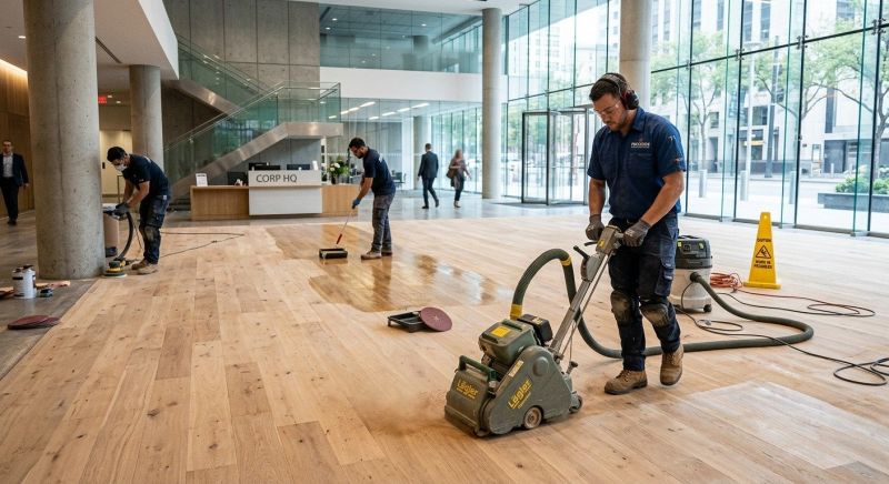 Our team working on Wood Floor Service projects in Wentzville, MO