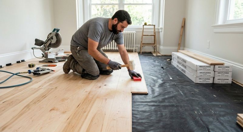 Birch Floor Installation in Wentzville, MO