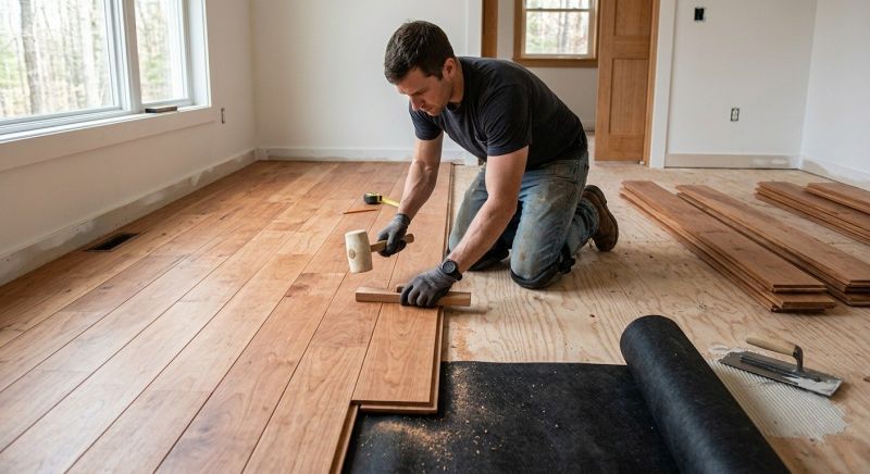 Cherry Floor Installation in Chesterfield, MO
