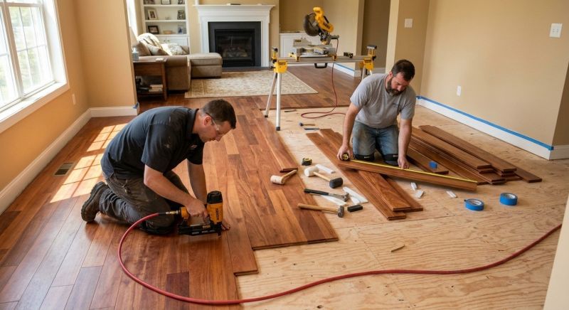 Cherry Floor Installation in Maryland Heights, MO