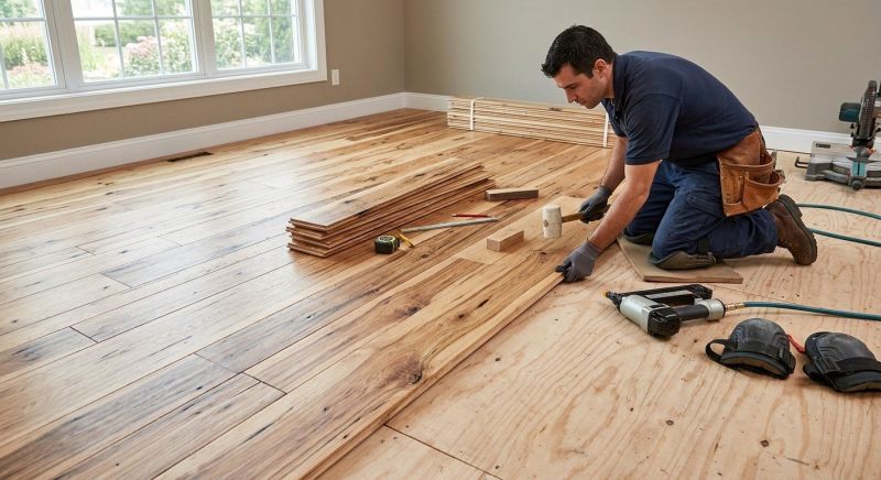 Hickory Floor Installation in Wentzville, MO
